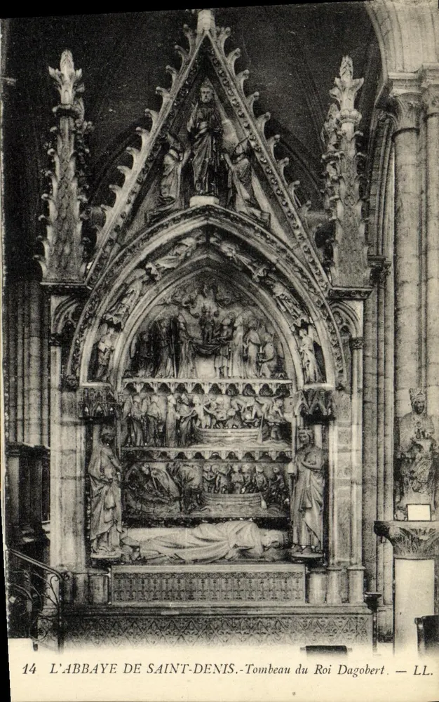 DIE ABBAYE VON SAINT-DENIS — Grabmal des Königs Dagobert — LL. 14 - Vorderseite