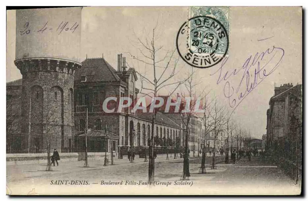Saint-Denis — Boulevard Félix-Faure (Groupe Scolaire) — éditeur inconnu - Vorderseite