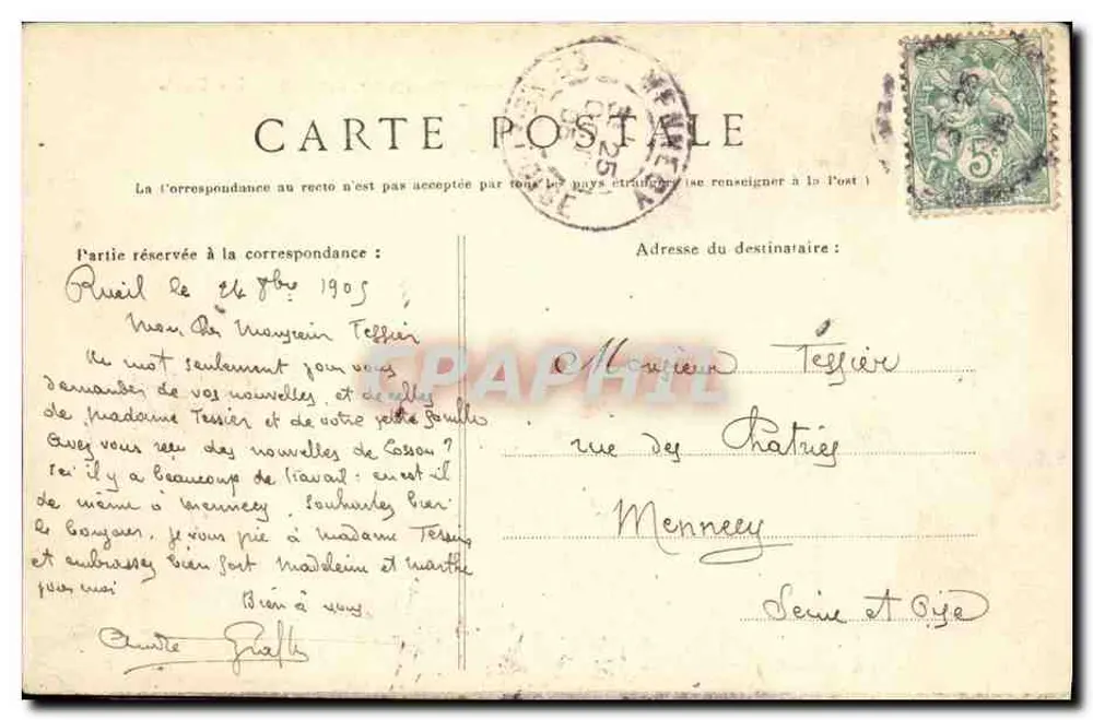 Fort du Mont-Valérien — Les Glacis — Éditeur Béchard, Nanteuil - Rückseite