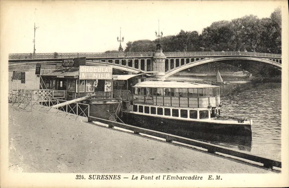 Suresnes — Der Brücke und der Kai — E.M. - Vorderseite