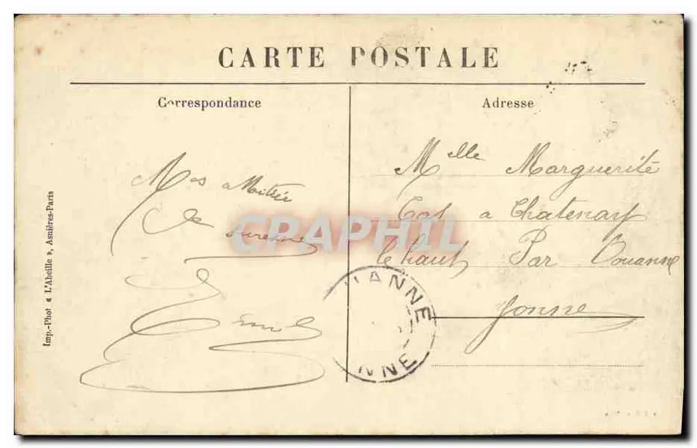 Suresnes - Panorama — vista desde L'Abéille — Imp.-Phot. L'Abéille, Asnières-sur-Seine - Verso