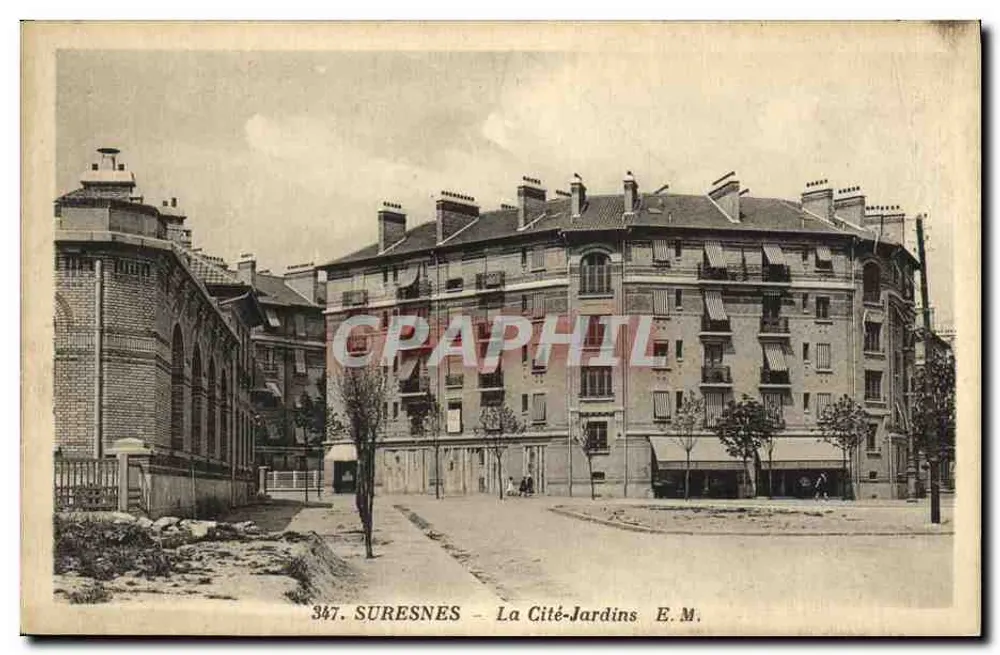 Suresnes - A Cidade-Jardim — Editor E.M., n° 347 - Frente