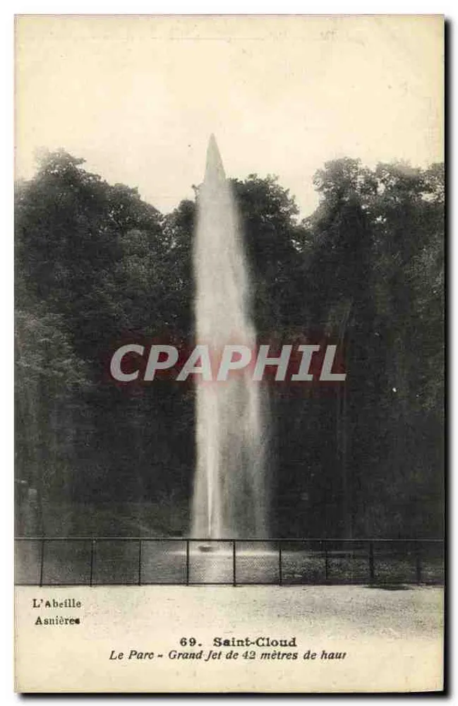 O Parque de Saint-Cloud — Grande Jato de 42 metros de altura — L'Abeille, Asnières - Frente