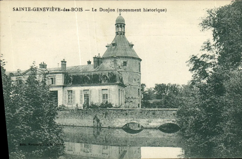Sainte-Geneviève-des-Bois — O Donjon (monumento histórico) — Ed. Restaurant de la Gézalite - Frente