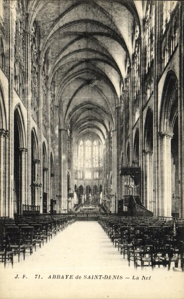 Abadia de São Denís — A Nave — J.F. 71 - Frente