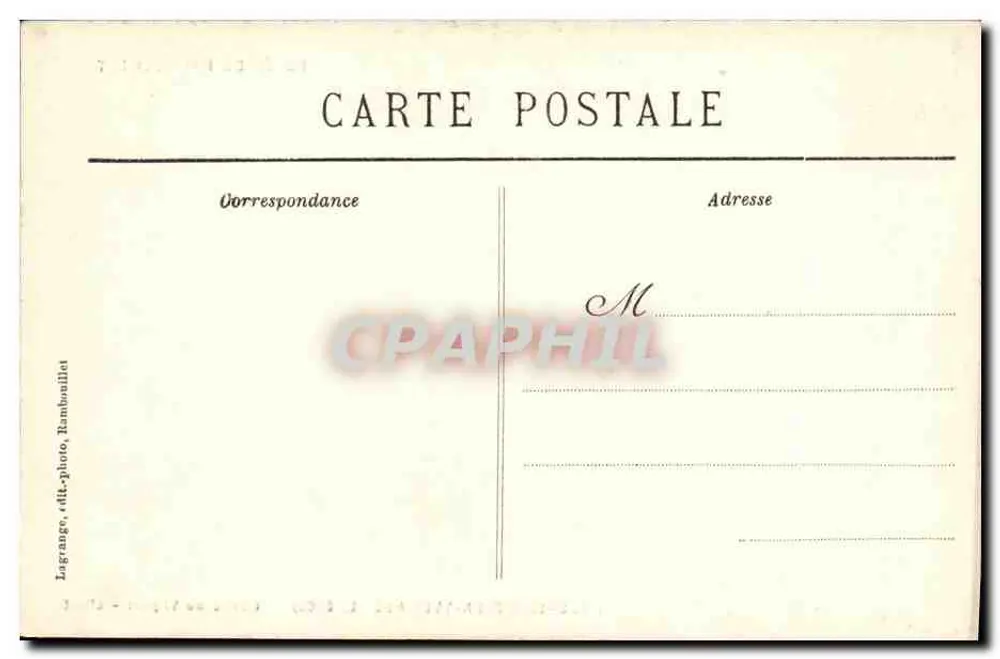 Wald von Rambouillet — Seen von Vilpert - Die Insel — Lagrange, Verlag-Fotograf, Rambouillet - Rückseite