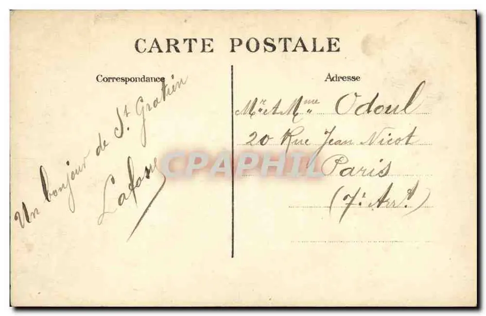 Saint-Gratien — Château de la Princesse Mathilde — éditeur inconnu, n° 04 - Verso