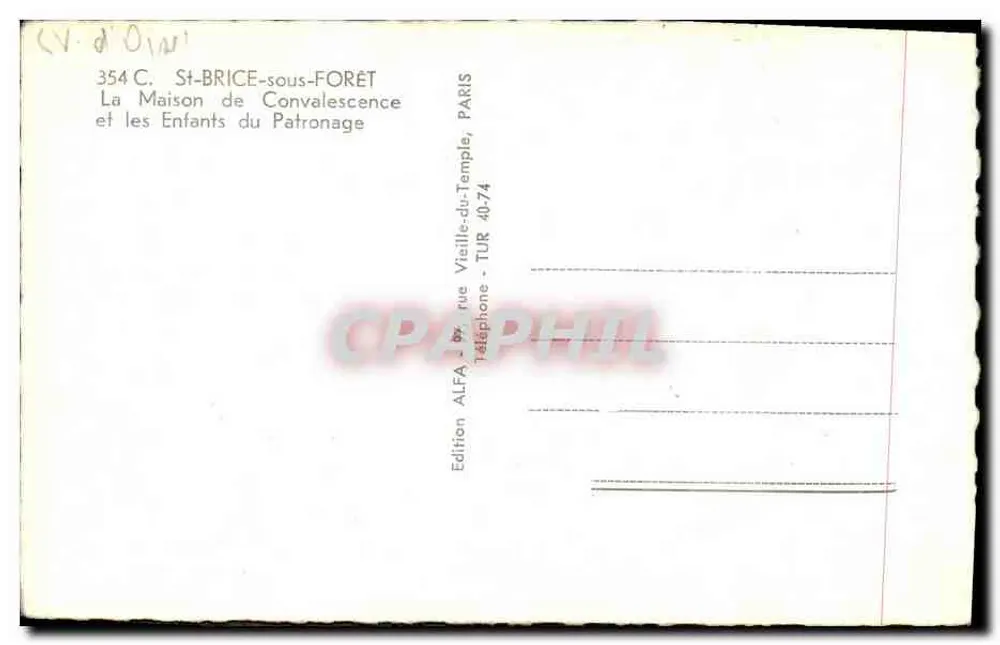 St-Brice-sous-Forêt — Das Sanatorium und die Kinder des Patronats — Edition ALFA - Rückseite