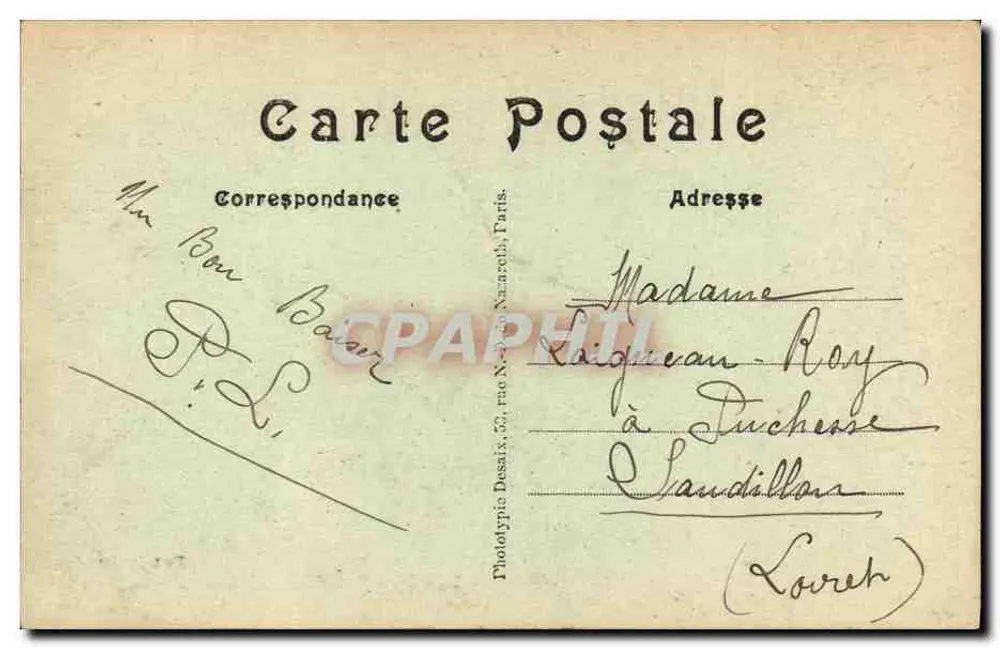 Ste-Geneviève — A Avenida dos Pinheiros — Ed.t. Roblot - Verso