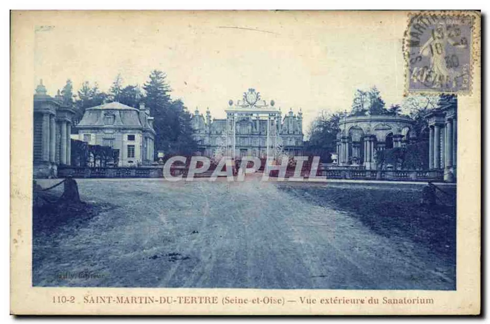 Saint-Martin-du-Tertre (Seine-et-Oise) — Äußere Ansicht des Sanatoriums — Verlag G. Béreux, Nr. 110-2 - Vorderseite