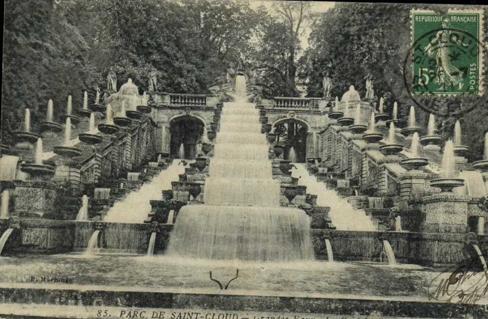 Parc de Saint-Cloud — Cascades Fontaines — F. Marneuse, n°85 - Frente