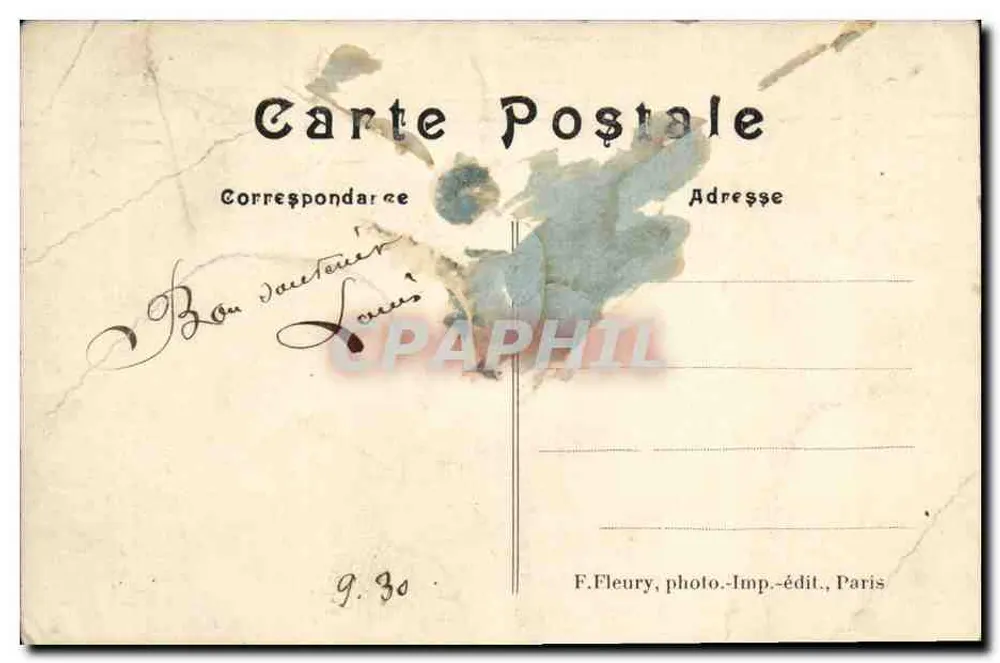 Parque de SAINT-CLLOUD (Artístico) — As altas Cataratas — F. F. PARIS - Verso