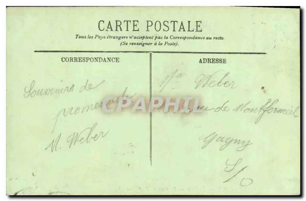 Saint-Cloud — O Parque — O Ponte do Diabo — LL. — N° 57 - Verso