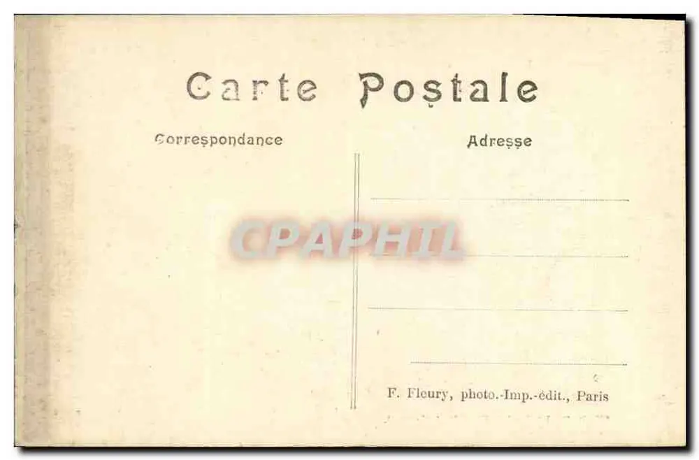 Route von der Porte Blanche zur Pelouse de Comblay — Parc de Saint-Cloud — F. Fleury, Paris - Rückseite