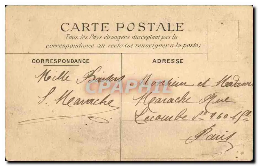 Parc de Saint-Cloud — L'Étang de Villeneuve avec pont en pierre — éditeur C.M. n°28 - Verso