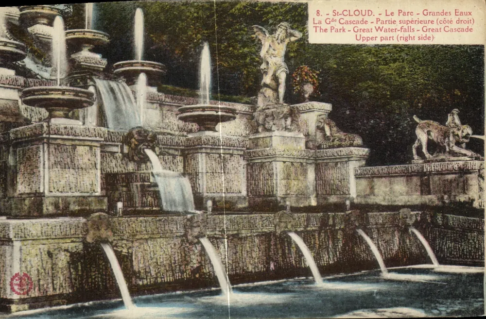 St-Cloud - O Parque - Grandes Eaux - Parte superior (lado direito) - Frente