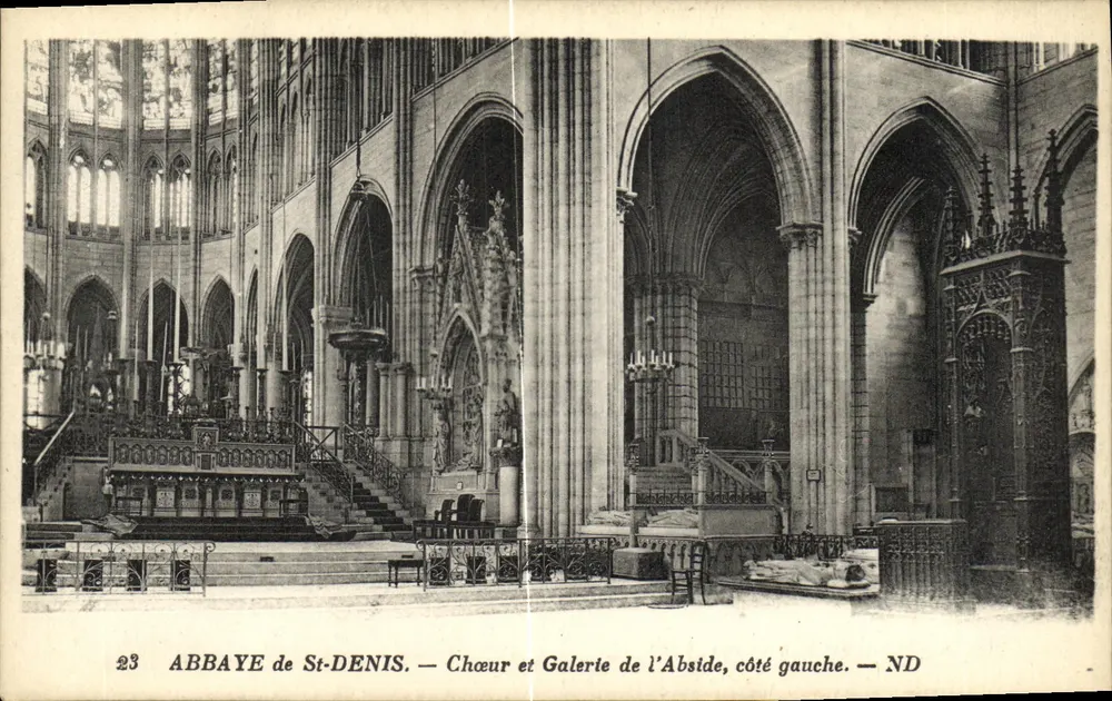 Abtei von St-Denis — Chor und Galerie der Apse, linke Seite — ND - Vorderseite