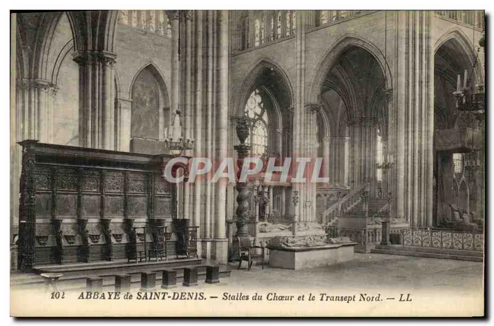 Abtei Saint-Denis — Chorstühle und Nordtransept — LL - Vorderseite