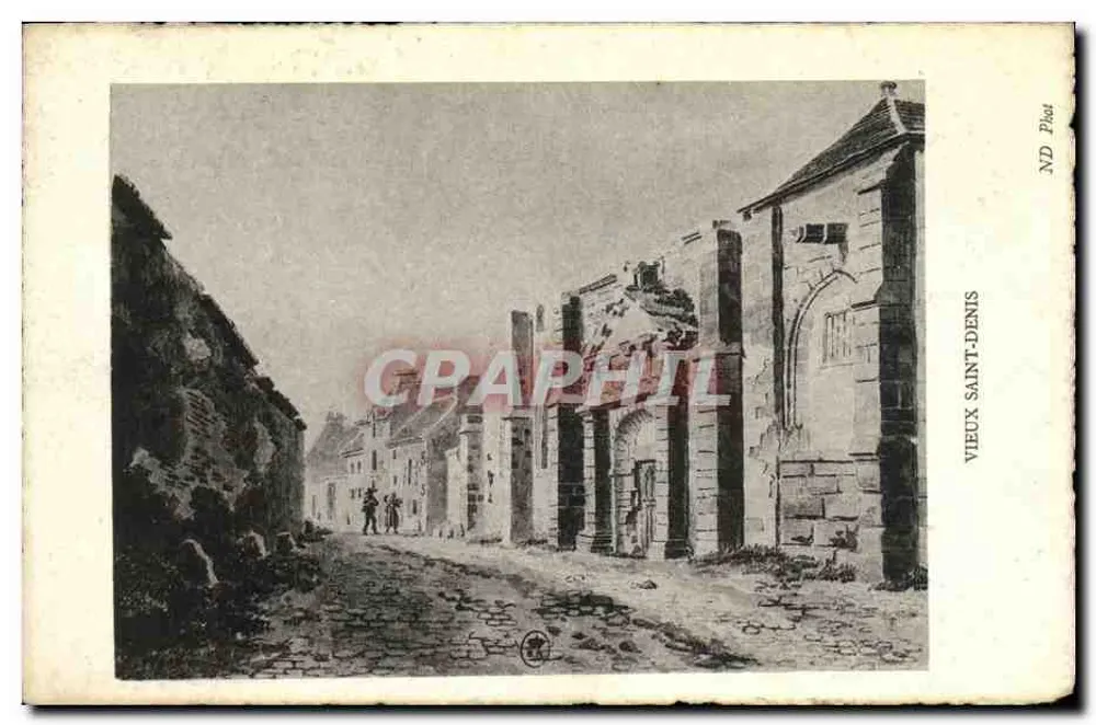 Velho Saint-Denis — ruínas de um edifício religioso — ND Pilet - Frente