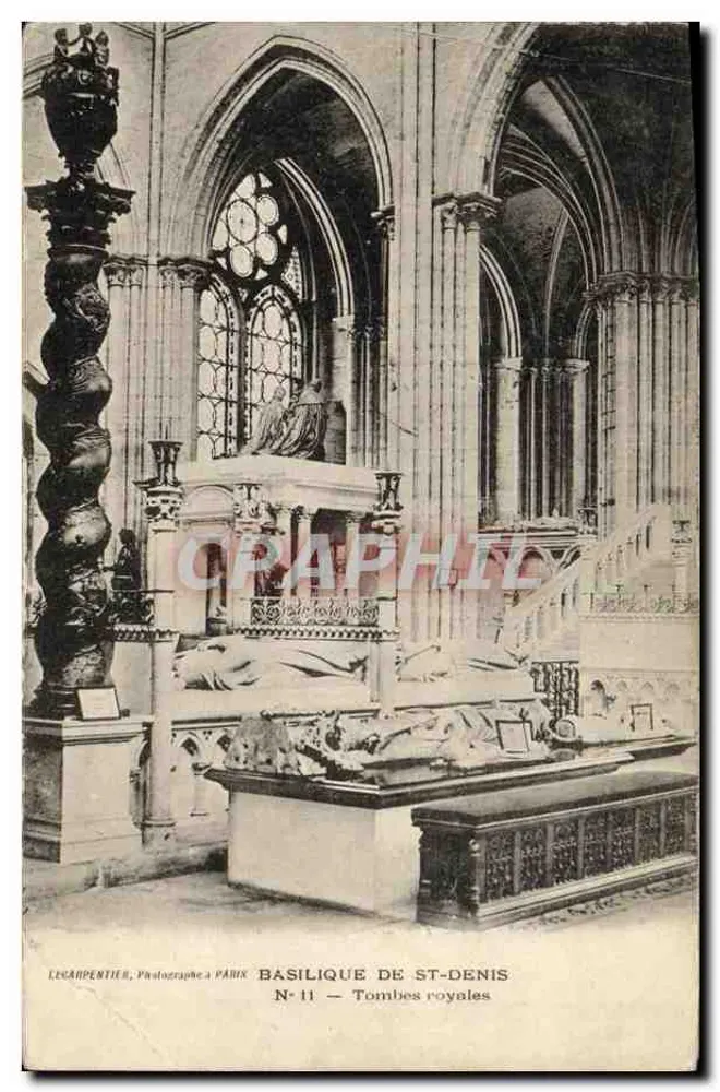 Basílica de São Dionísio — Tumbas reais — Légarpentier, Fotógrafo em Paris, N° 11 - Frente