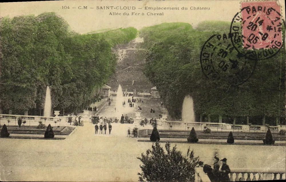 Saint-Cloud — Localização do Castelo — Avenida do Ferro de Cavalo — C.M. n°104 - Frente