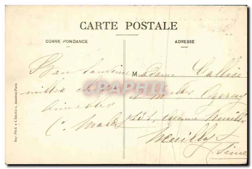 Saint-Cloud - Der Park - Zeder gepflanzt von Marie-Antoinette — Lévy, Exert - Rückseite