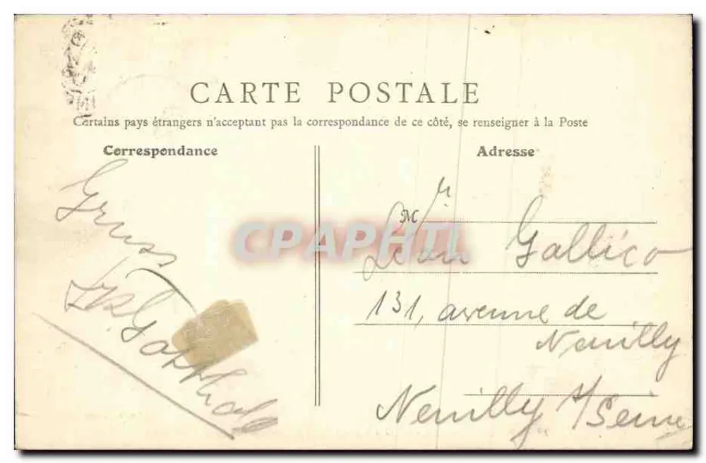 Saint-Cloud (S.-et-O.) — Entrada do local do Castelo — B. F., Paris - Verso
