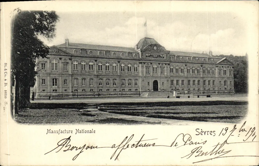 Manufacture Nationale — bâtiment à Sèvres — éditeur St. & Co. & D. n° 10210 - Frente