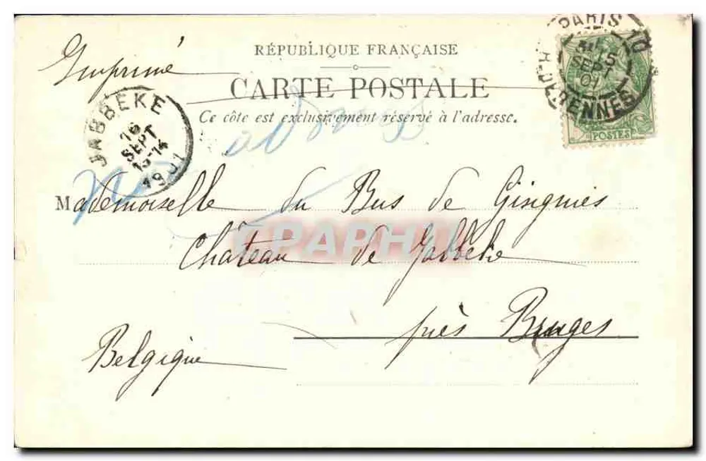Manufacture Nationale — bâtiment à Sèvres — éditeur St. & Co. & D. n° 10210 - Verso