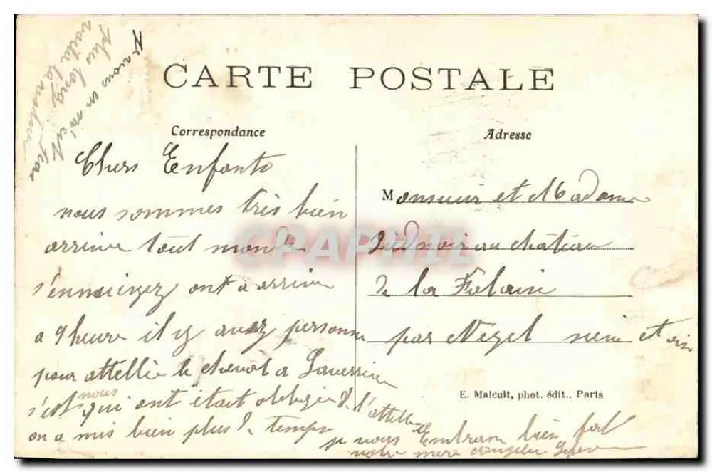 St-RÉMY-les-CHEYREUSE — Château de Corrèze — éditeur E. Malecult, phot. édit. Paris - Achterkant