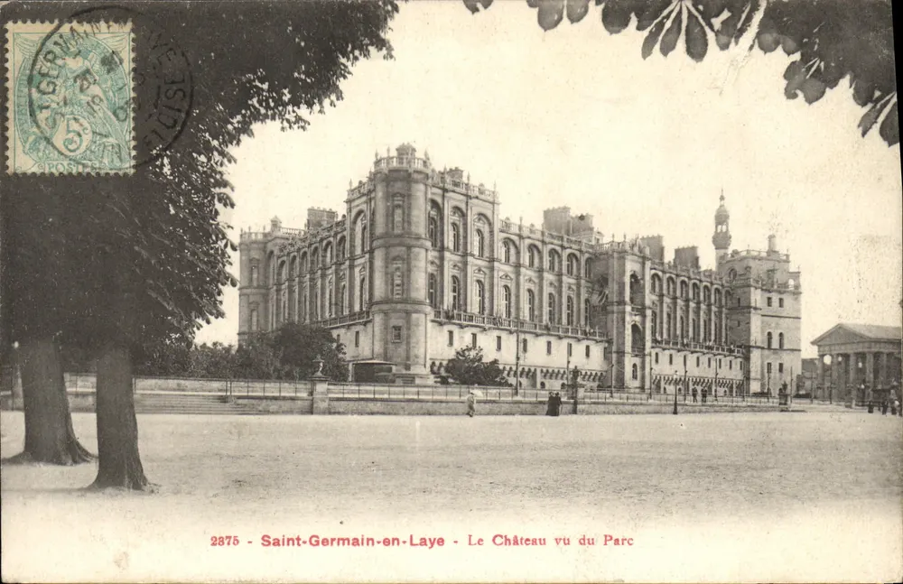 Saint-Germain-en-Laye — O Castelo visto do Parque — Fototipia A. Rep et Fillette & F. - Frente