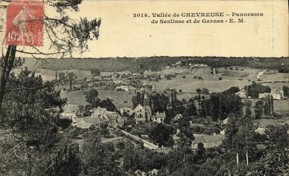 Valle di Cheyreuse — Panorama di Senlisse e Garnes — E. M. - Recto