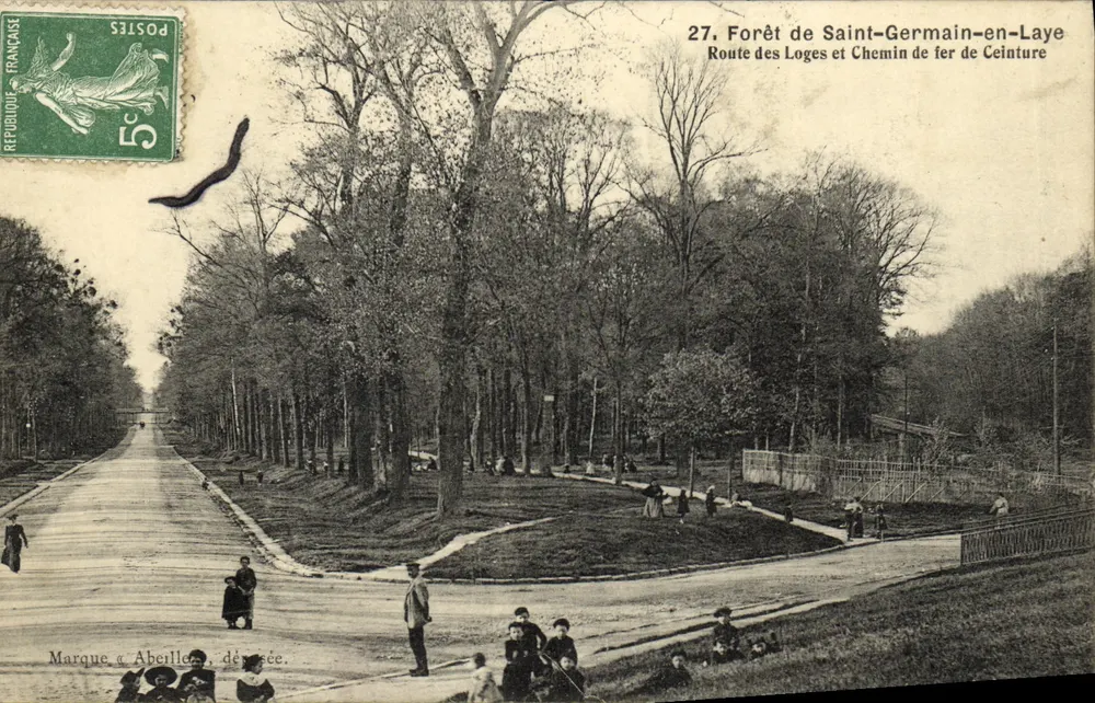 Forêt de Saint-Germain-en-Laye — Route des Loges und Ceinture-Bahn — Marke Abeille — Nr. 27 - Vorderseite