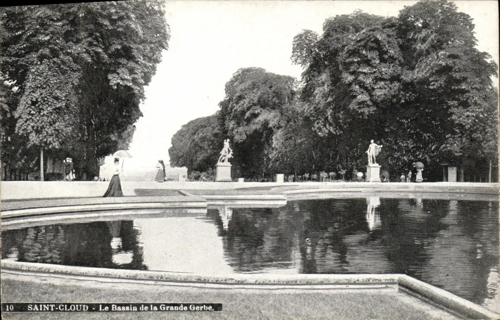 Saint-Cloud — O Bassin da Grande Gerbe — editor desconhecido, n°10 - Frente
