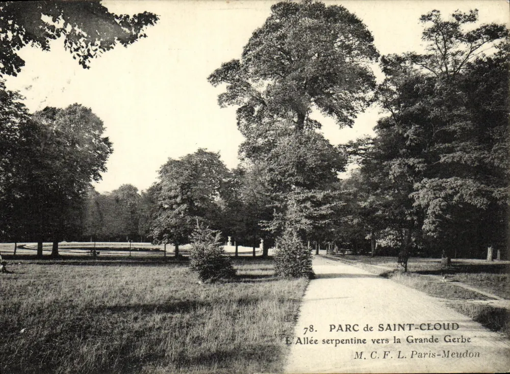 Park von Saint-Cloud — Schlangengang zur Grande Gerbe — M. C. F. L. Paris-Meudon - Vorderseite