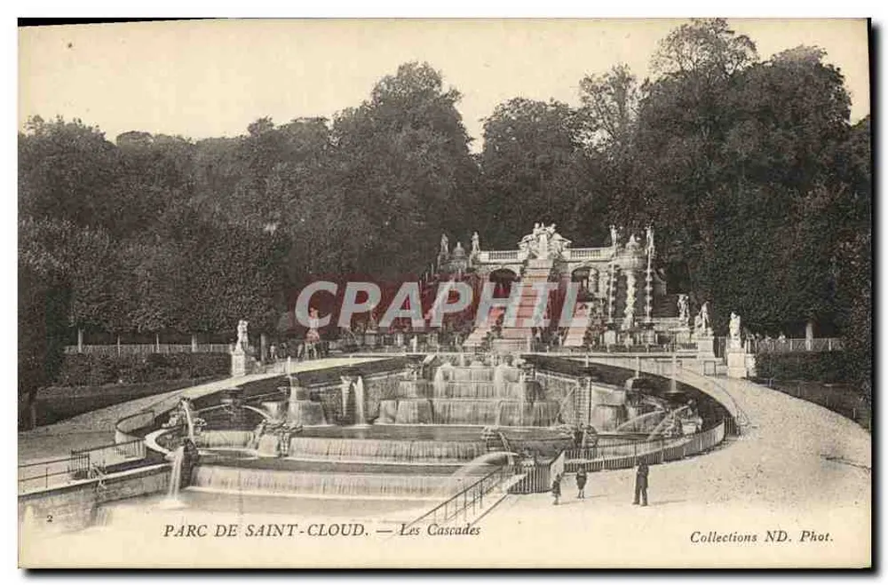 Parque de Saint-Cloud — As Cataratas — Coleções ND. Fot. - Frente
