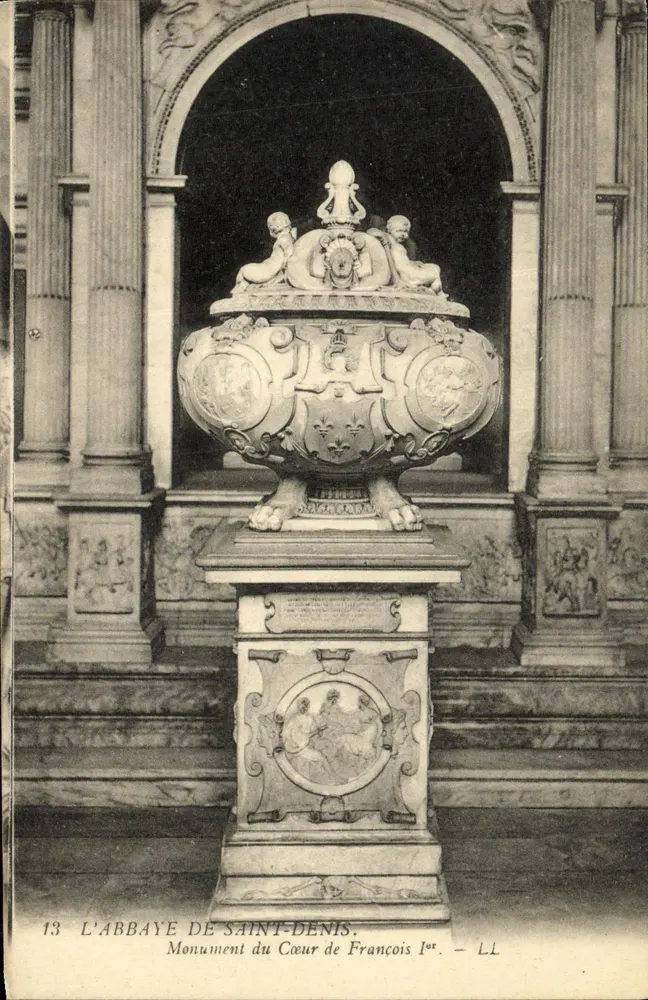 DIE ABBAYE VON SAINT-DENIS — Denkmal für das Herz von Franz I. — LL - Vorderseite
