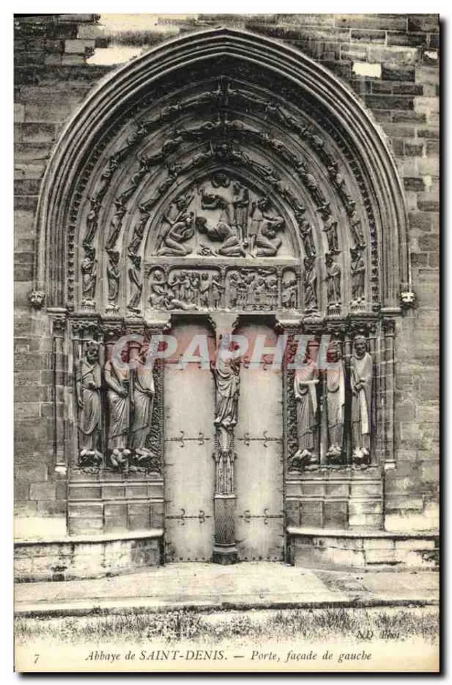 Abadia de SAINT-DENIS — Porta, fachada esquerda — S.D. Bois, n°7 - Frente