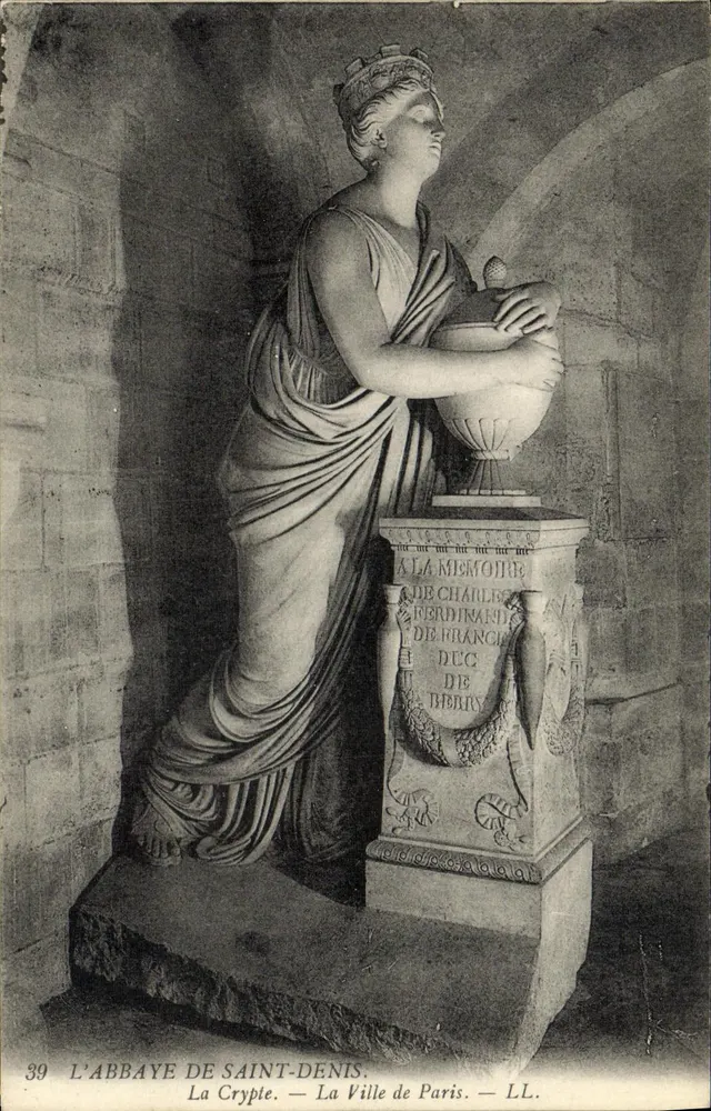 Die Krypta der Abtei Saint-Denis — Gedenkstatue von Charles Ferdinand von Frankreich, Herzog von Berry — LL. n°39 - Vorderseite