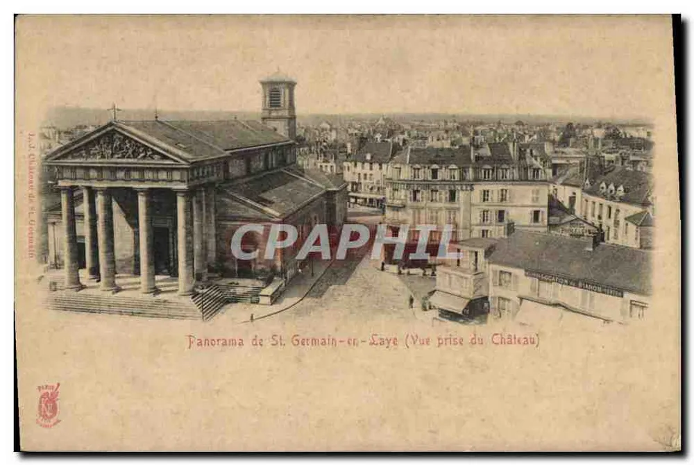 Panorama de St-Germain-en-Laye — Vue prise du Château — Imprimerie J.A. Guillaume de St-Germain - Vorderseite