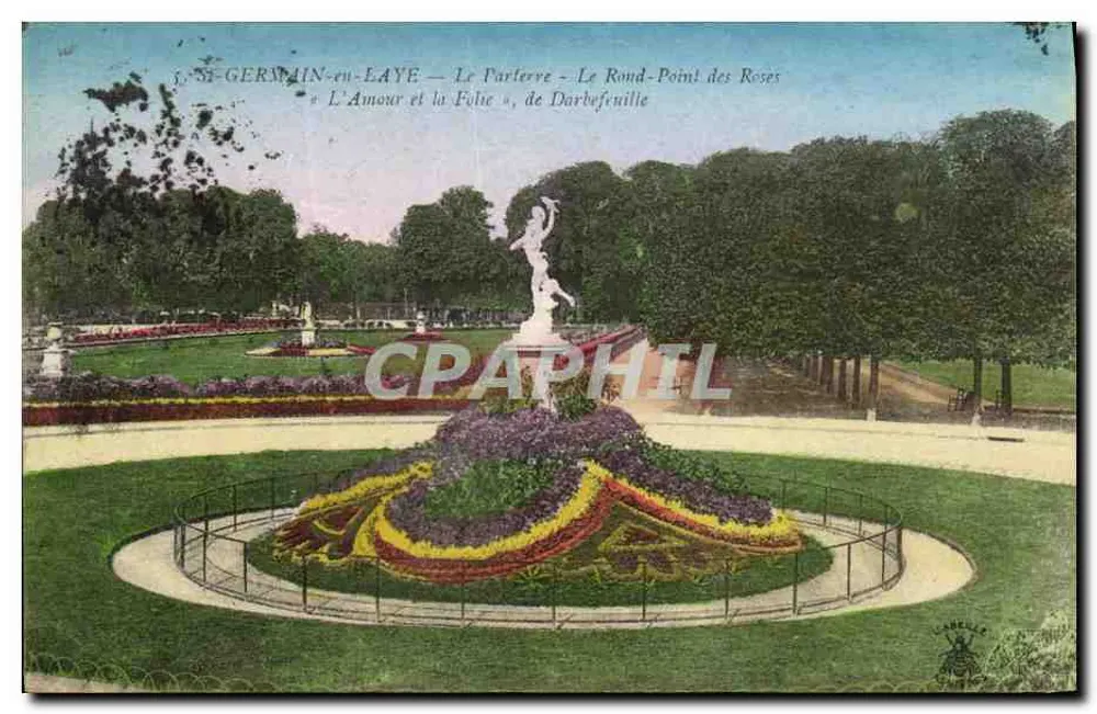 GERMAIN-EN-LAYE — Der Parterre — Der Rundpunkt der Rosen « Liebe und Wahnsinn », von Darbeufeuille - Vorderseite