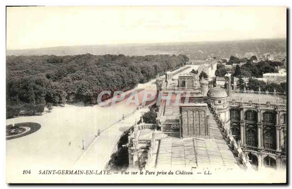 Saint-Germain-en-Laye — Blick auf den Park vom Schloss — LL. — N° 104 - Vorderseite