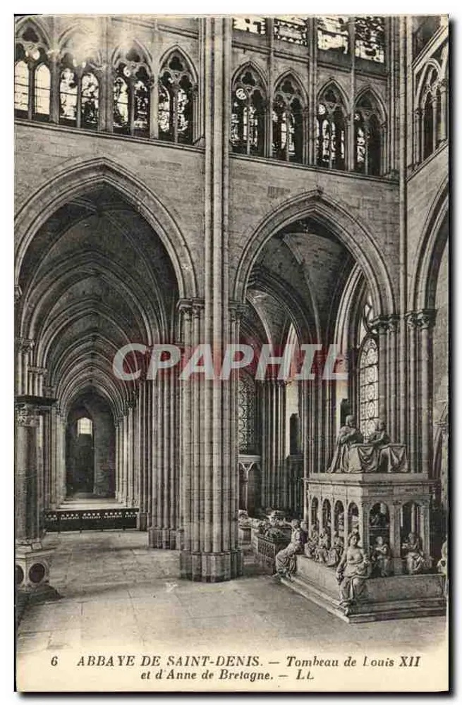 Abtei Saint-Denis — Grab von Ludwig XII. und Anne von Bretagne — L.L. n°6 - Vorderseite
