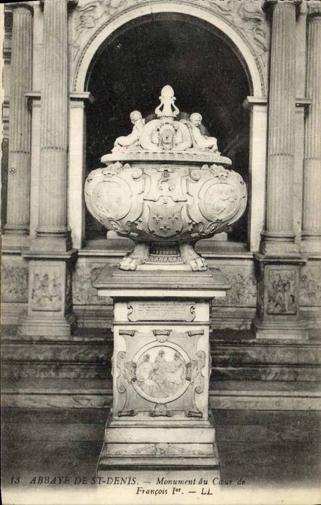 Abtei von St-Denis — Denkmal des Herzens von François Ier — LL - Vorderseite