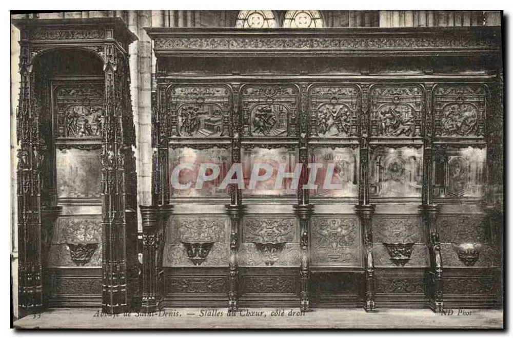 Abbaye de Saint-Denis — Stalles du Chœur, côté droit — ND Poot - Awers