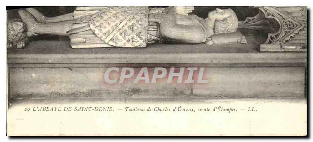 DIE ABBAYE VON SAINT-DENIS — Grabmal von Charles d'Évreux, Graf von Étampes — LL. - Vorderseite
