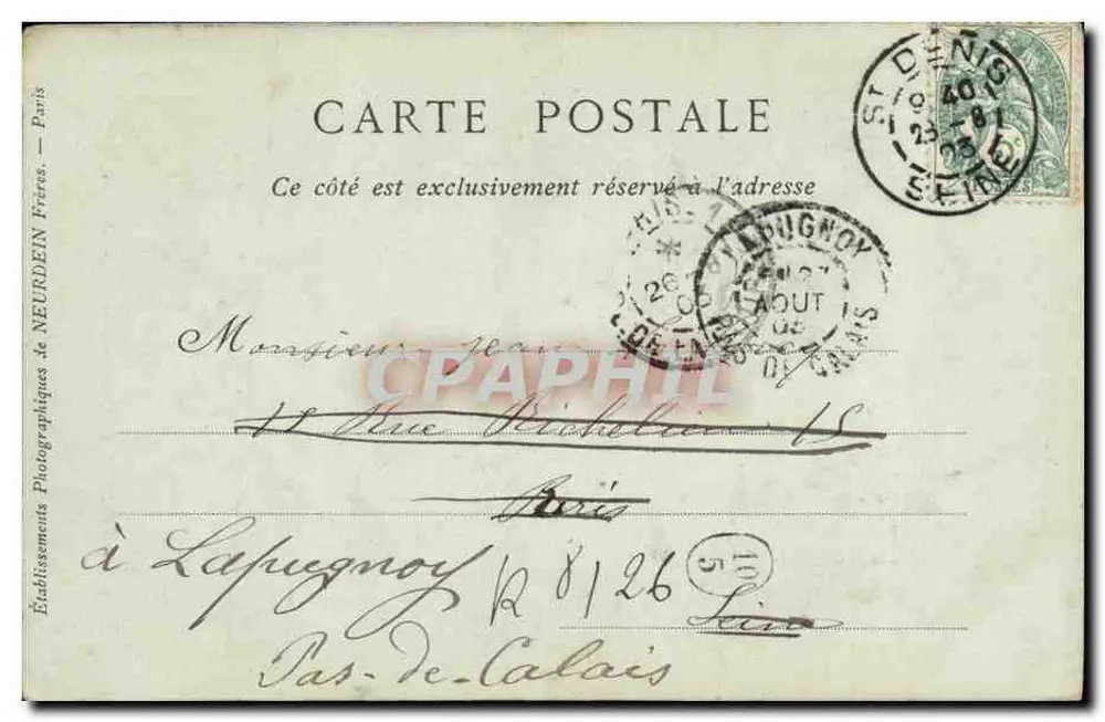 Abadia de Saint-Denis — Estátua de Luís XVI — Négreel, Coleções ND Phot - Verso