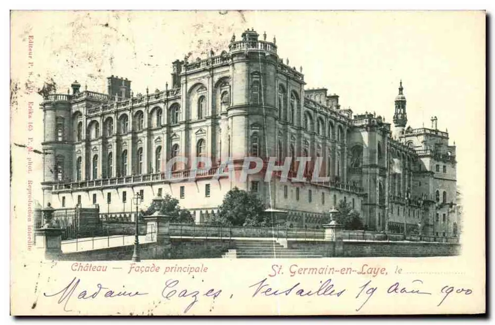 Château — Façade principale — St. Germain-en-Laye, le 19 août 1900 - Frente