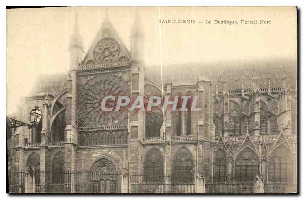 Saint-Denis — A Basílica, Portal Norte — Editor Lefèvre & Cie, Paris - Frente