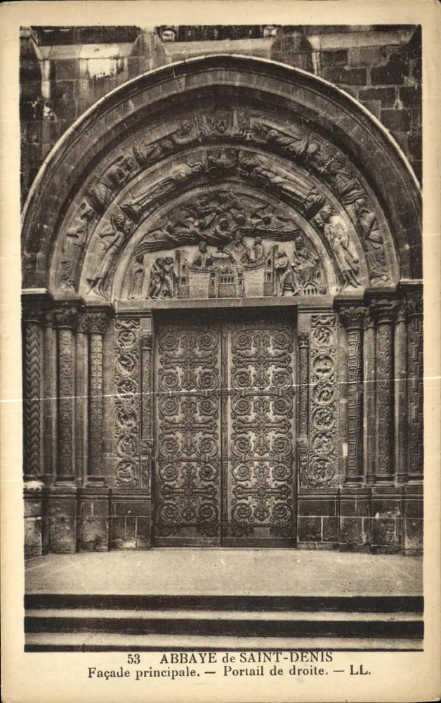 Abtei Saint-Denis — Hauptfassade — Rechter Portal — LL. — n°53 - Vorderseite
